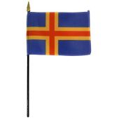 Aland Islands Stick Flag - 4x6"