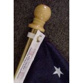 Gold Aluminum Flagpole with ring and flag