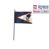 thumbnail image 2 of American Samoa Mini Flag 4x6 Inch – Small Window Banner With Suction Cup 2 of 6