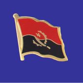Angola Lapel Pin (Single Waving Flag)