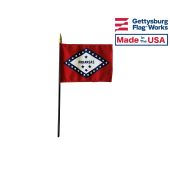 Arkansas State Stick Flag - 4x6"