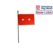 Army Major General Stick Flag - 4x6"
