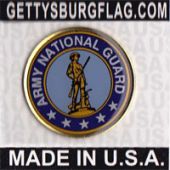 Army Nation Guard Seal Lapel Pin (Round Emblem Design)