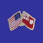 Bermuda Lapel Pin (Double Waving Flag w/USA)