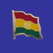 Bolivia (seal design) Lapel Pin (Single Waving Flag)