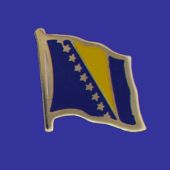 Bosnia-Herzegovina Lapel Pin (Single Waving Flag)