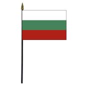 Bulgaria Stick Flag - 4x6"