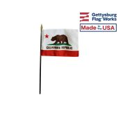 California State Stick Flag - 4x6"