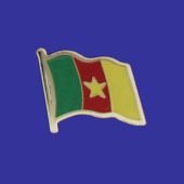 Cameroon Lapel Pin (Single Waving Flag)