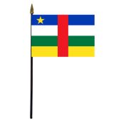 Central African Republic Stick Flag - 4x6"