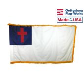 Fringed Christian Indoor Flag 
