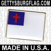 Christian Lapel Pin (Single Rectangle Flag)