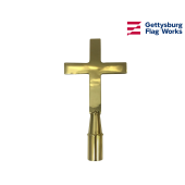 Plain Church Cross Gold Finial 