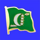 Comoros Lapel Pin (Single Waving Flag)