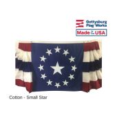 3x9' Oversized Pleated Fan Colonial Star Bunting Decoration