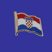 Croatia Lapel Pin (Single Waving Flag)