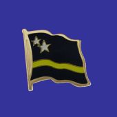 Curacao Lapel Pin (Single Waving Flag)