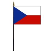 Czech Republic Stick Flag - 4x6"