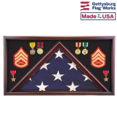 Burial Flag And Accolades Display Case