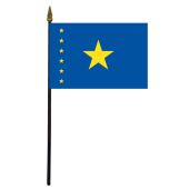 Congo Democratic Republic Stick Flag (Historical) - 4x6"