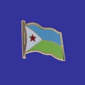 Djibouti Lapel Pin (Single Waving Flag)