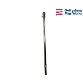  OVERSIZED FLAGPOLE - 1.25" DIAMETER BY 6' - SINGLE PIECE ALUMINUM WITH SPINNING RINGS
