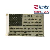 thumbnail image 2 of Tactical Black American Skull Flag 12x18 Inches – 100D Woven Poly Nylon, Boat, Car, Truck, Patriotic Decor By Tradewinds 2 of 5