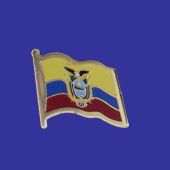 Ecuador (seal design) Lapel Pin (Single Waving Flag)