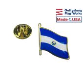 El Salvador Lapel Pin (Single Waving Flag)