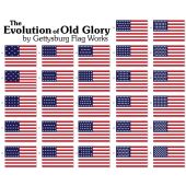 Historical American Stick Flag Set - 4x6"