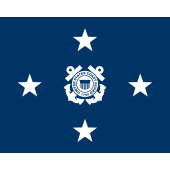 Coast Guard Admiral (4 star) Officer Outdoor Flag - Choose Options