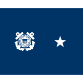 Coast Guard Rear Admiral (1 star) Officer Indoor Flag - Choose Options