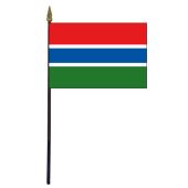 Gambia Stick Flag - 4x6"