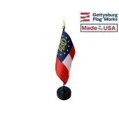 Georgia State Stick Flag - 4x6"