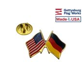 Germany Lapel Pin (Double Waving Flag w/USA)