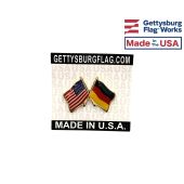 Germany Lapel Pin (Double Waving Flag w/USA)