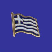 Greece Lapel Pin (Single Waving Flag)