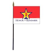 Honor and Remember Stick Flag - 4x6"