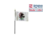 Illinois State Stick Flag - 4x6"