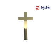 Plain Church Cross Gold Finial - Choose Options