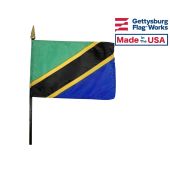 Tanzania Stick Flag - 4x6"