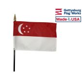 Singapore Stick Flag - 4x6"