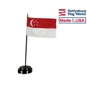 Singapore Stick Flag - 4x6"