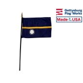 Nauru Stick Flag - 4x6"