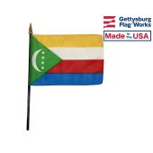 Comoros Stick Flag - 4x6"