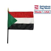 Sudan Stick Flag - 4x6"