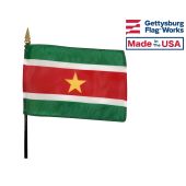 Suriname Stick Flag - 4x6"
