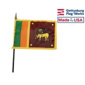 Sri Lanka Stick Flag - 4x6"