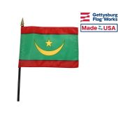 Mauritania Stick Flag - 4x6"