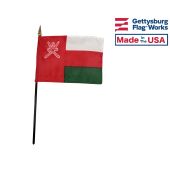 Oman Stick Flag - 4x6"